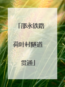 邵永铁路荷叶村隧道贯通