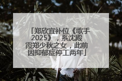郑欣宜补位《歌手2025》，系沈殿霞郑少秋之女，此前因抑郁症停工两年