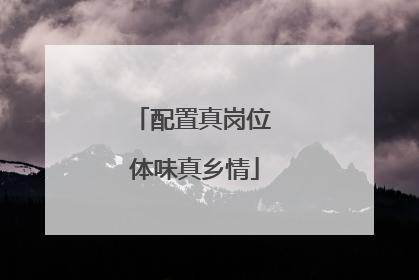 配置真岗位 体味真乡情