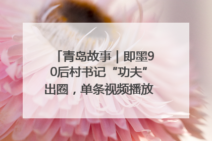 青岛故事｜即墨90后村书记“功夫”出圈，单条视频播放量过600万