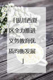 银川西夏区全力推进义务教育优质均衡发展