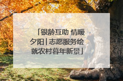银龄互助 情暖夕阳│志愿服务绘就农村暮年新景