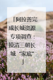阿拉善完成长城资源专项调查：摸清三朝长城“家底”