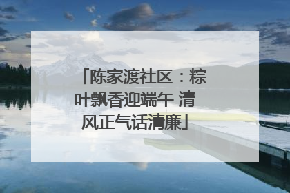 陈家渡社区：粽叶飘香迎端午 清风正气话清廉