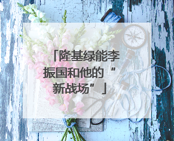 隆基绿能李振国和他的“新战场”