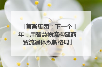 首衡集团：下一个十年，用智慧物流构建商贸流通体系新格局