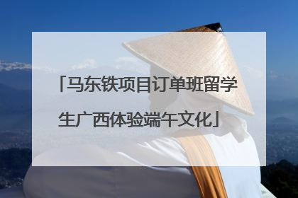马东铁项目订单班留学生广西体验端午文化
