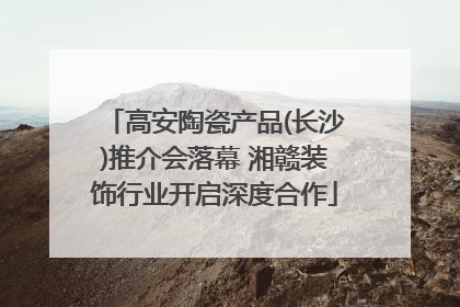 高安陶瓷产品(长沙)推介会落幕 湘赣装饰行业开启深度合作