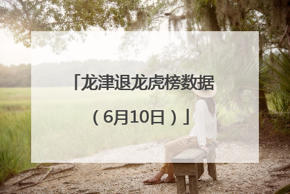龙津退龙虎榜数据（6月10日）