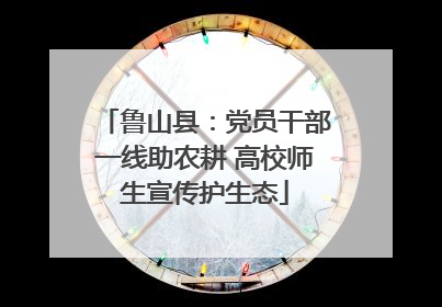 鲁山县：党员干部一线助农耕 高校师生宣传护生态
