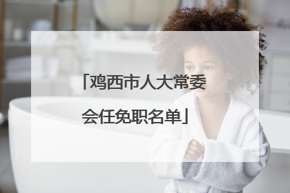 鸡西市人大常委会任免职名单