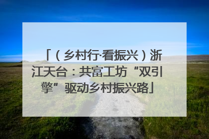 （乡村行·看振兴）浙江天台：共富工坊“双引擎”驱动乡村振兴路