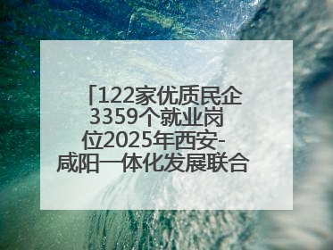 122家优质民企 3359个就业岗位2025年西安-咸阳一体化发展联合招聘会举办