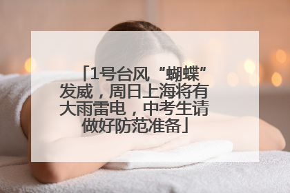 1号台风“蝴蝶”发威，周日上海将有大雨雷电，中考生请做好防范准备