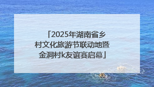 2025年湖南省乡村文化旅游节联动地暨金洞村k友谊赛启幕