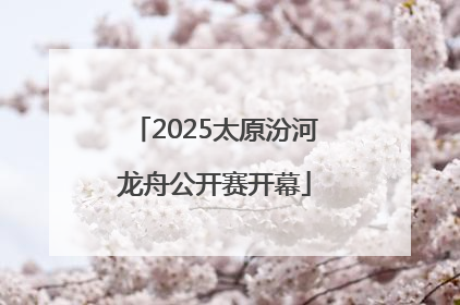 2025太原汾河龙舟公开赛开幕