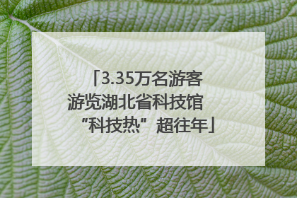 3.35万名游客游览湖北省科技馆 “科技热”超往年