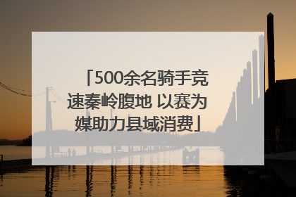 500余名骑手竞速秦岭腹地 以赛为媒助力县域消费