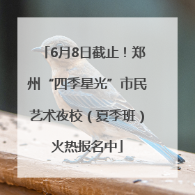 6月8日截止！郑州“四季星光”市民艺术夜校（夏季班）火热报名中